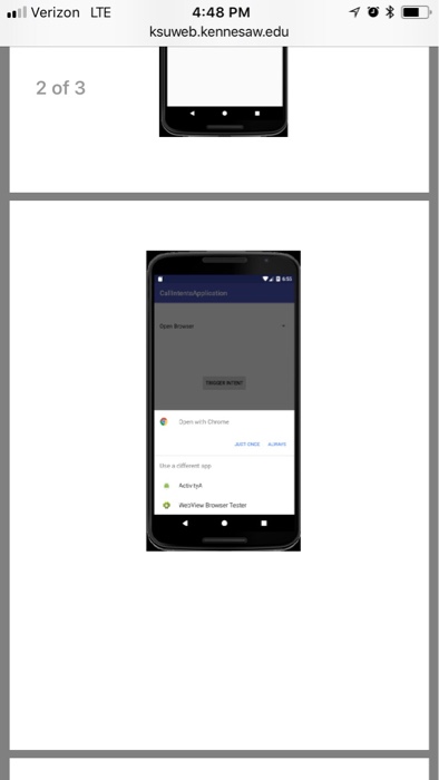 launch an activity to browse a webpage from a listed of qualified