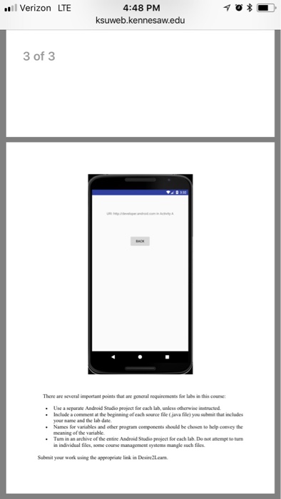 activities. Here are the important characteristics: The main activity should have two