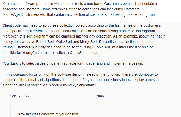 terator pattern You have a software product, in which there exists a