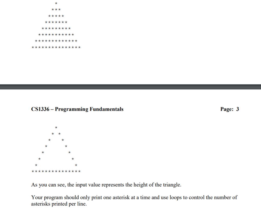 program. Each one should compile correctly and produce the specified output. Please