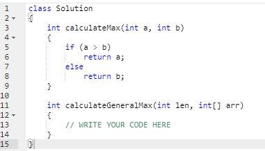 error message I received after compile & run The function calculate GeneralMax