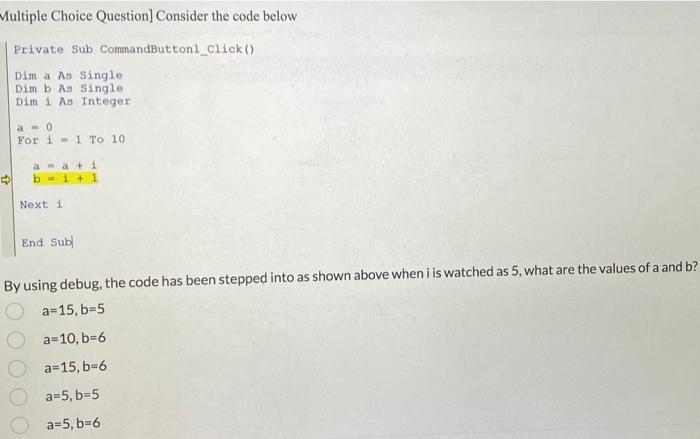  By using debug, the code has been stepped into as shown