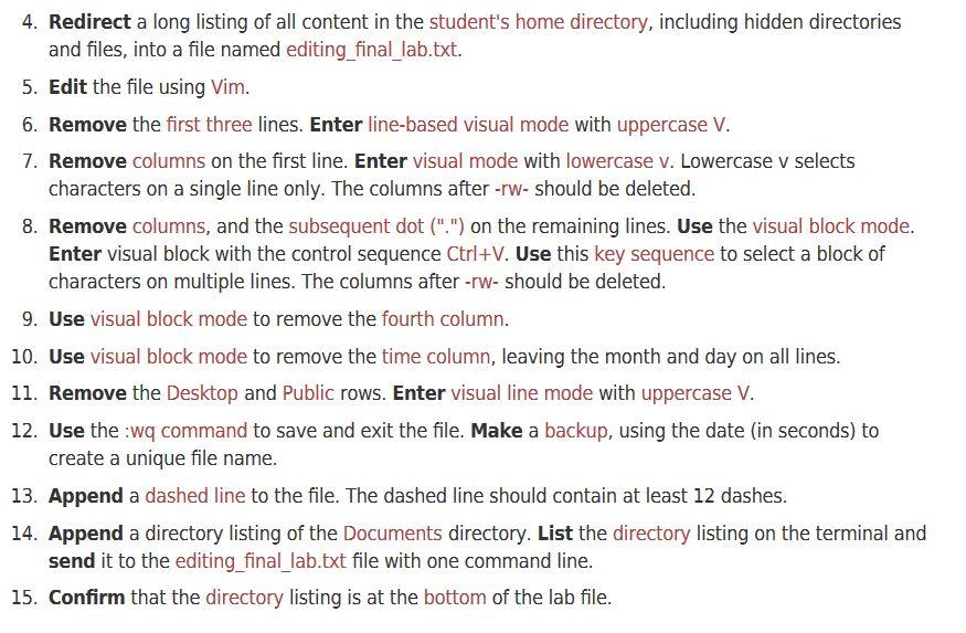 This is dealing with a LINUX system. How is this done correctly?