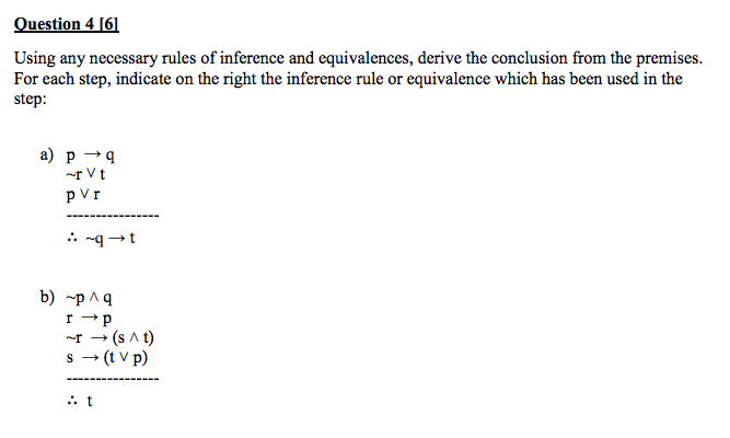 question: S: Premises tw The argument is valid iff is a tautology