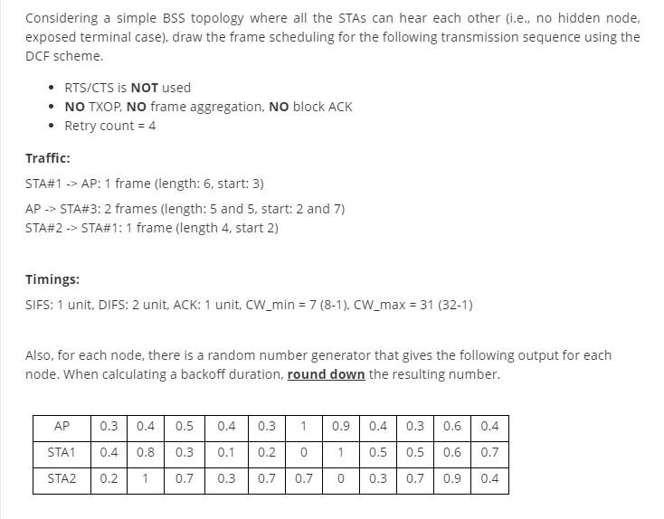 Please help me with Wireless and mobile network question Considering a simple