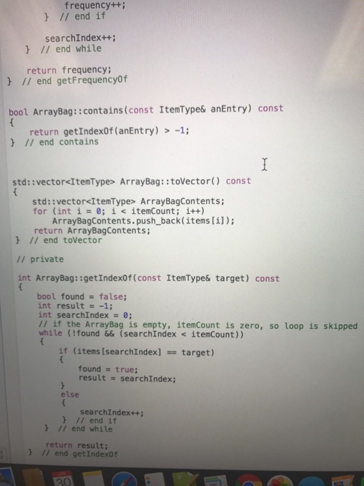 of any item. You also need to implement a subtraction operator (difference)