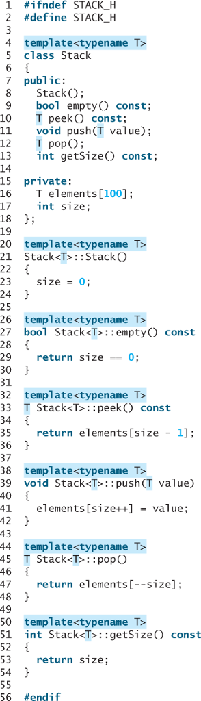 (Implement a stack class using a vector) In Listing 12.4, GenericStack is