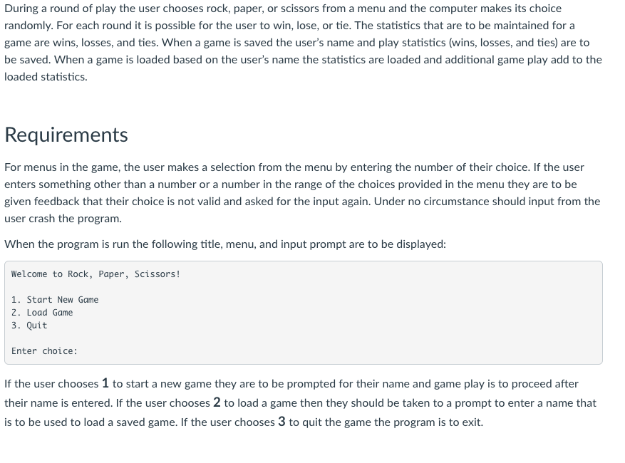 Please help with this Python assignment. Thank you. During a round of