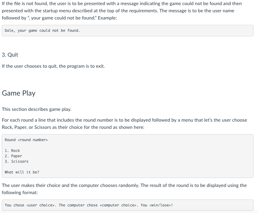 the computer makes its choice randomly. For each round it is possible