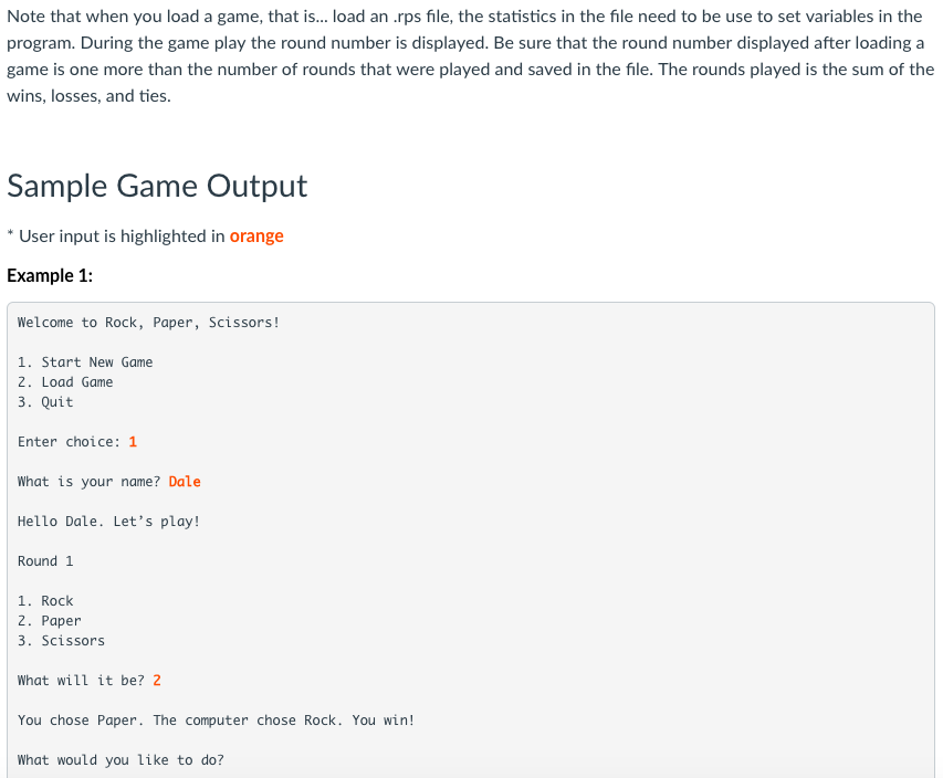 and ties) are to be saved. When a game is loaded based