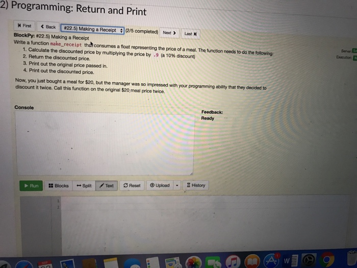  2) Programming: Return and Print K First Back #22.5) Making a