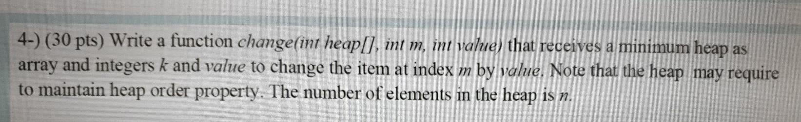 The answer should be written according to the C code. 4-) (30
