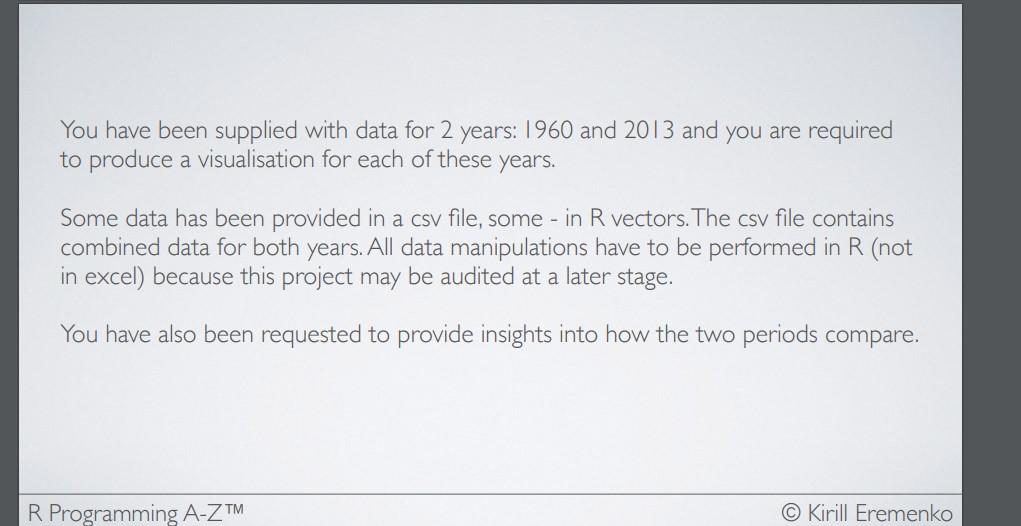 plot comparisons.? The World Bank was very impressed with your deliverables on