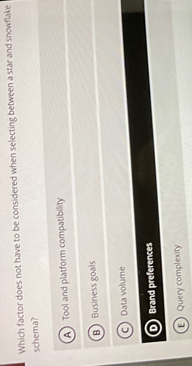  Which factor does not have to be considered when selecting between