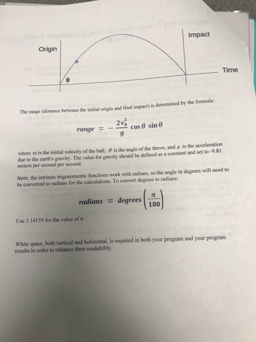 assignment is to design a program that computes and displays five (5)