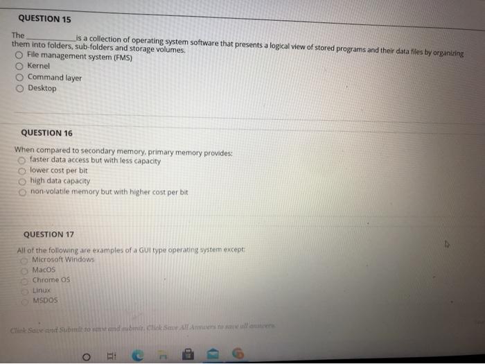 CPU returns to its previous task. True False QUESTION 28 Encoded digital