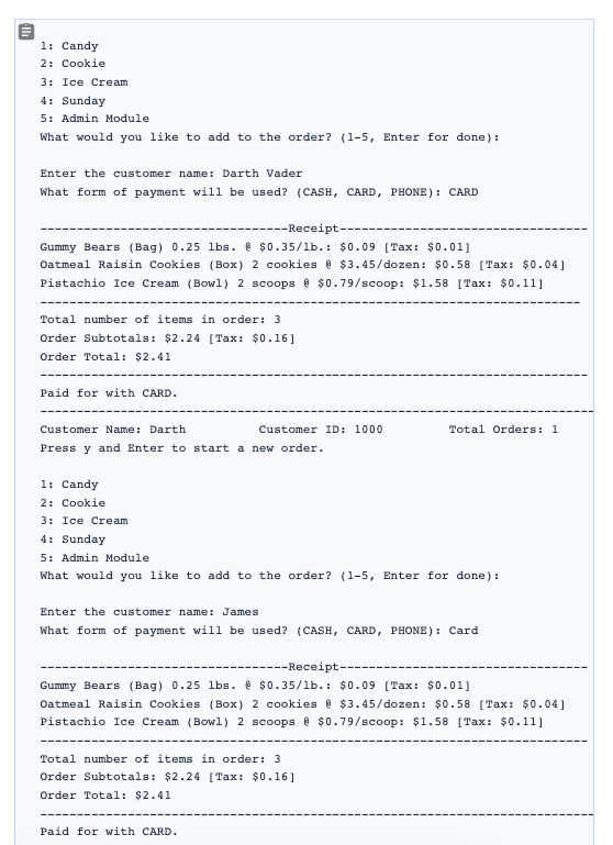 to keep track of customers and what they have ordered. In this