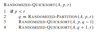 the array The key to the algorithm is the PARTITION procedure, which