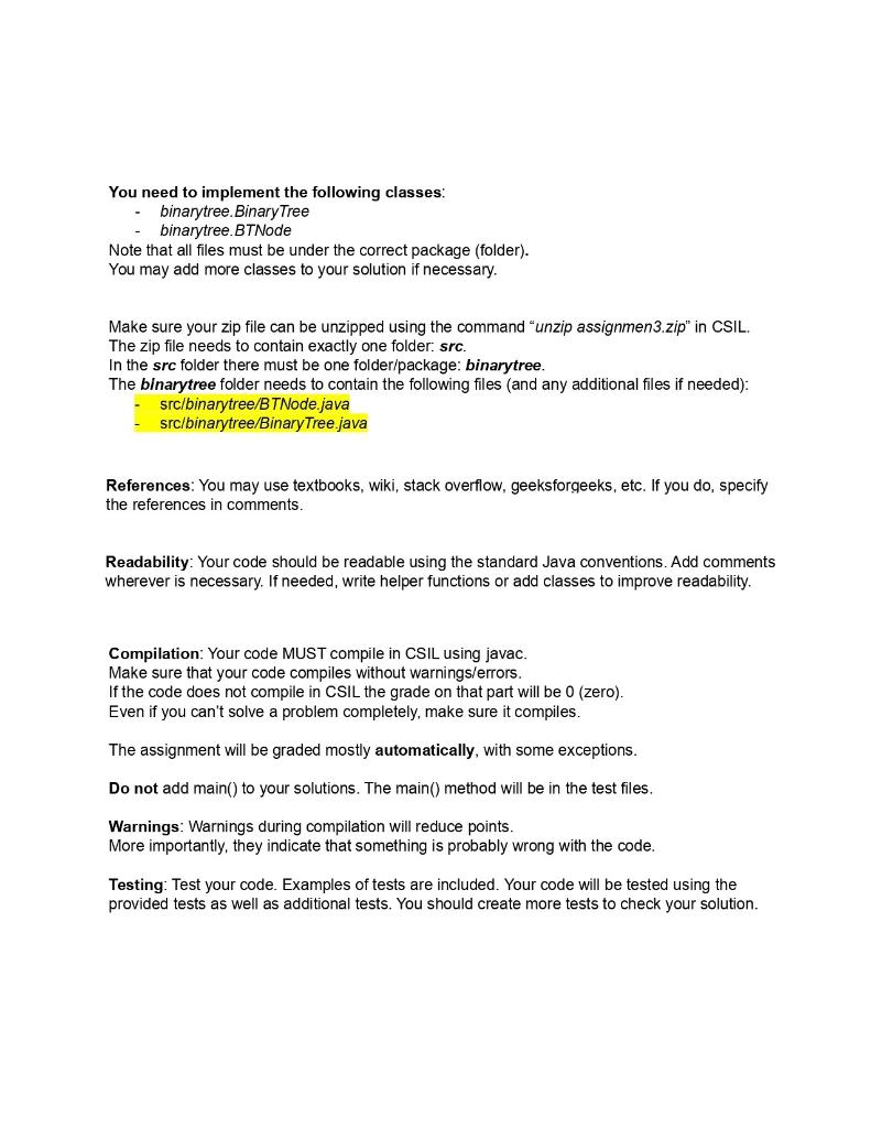  //TestingAssignment3 public class TestingAssignment3 { // creating the tree // 5