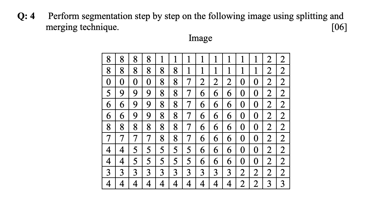  Perform All the Steps Q: 4 Perform segmentation step by step