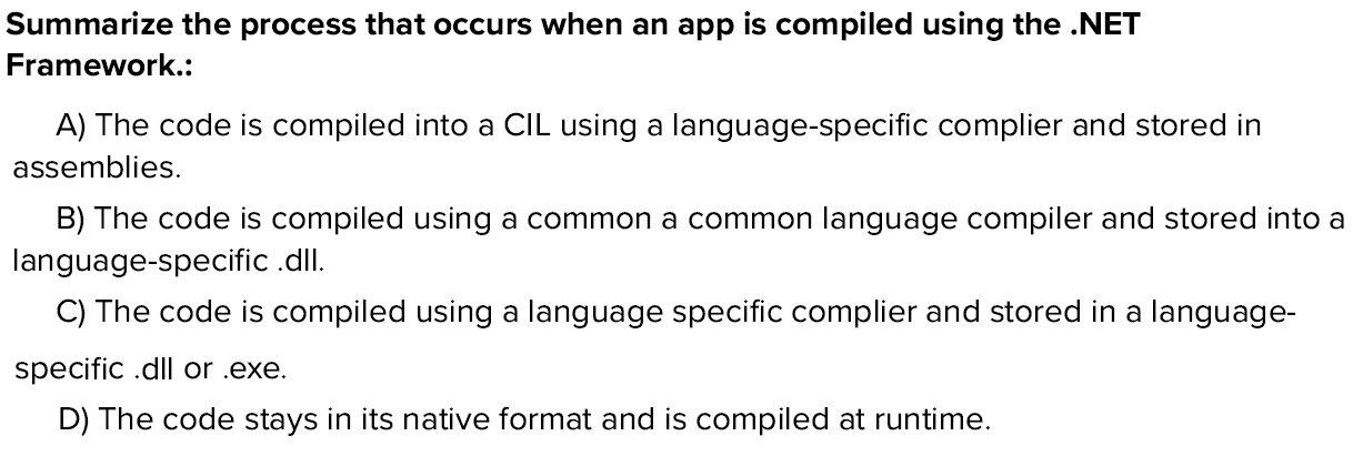 Summarize the process that occurs when an app is compiled using