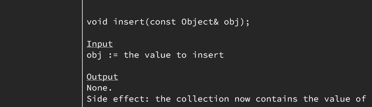current size of the collection. Requirements Files collection.h collection_tests.cpp Makefile Class template