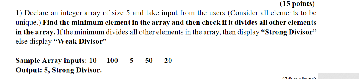 please use basic C programming language...urgent needed (15 points) 1) Declare an