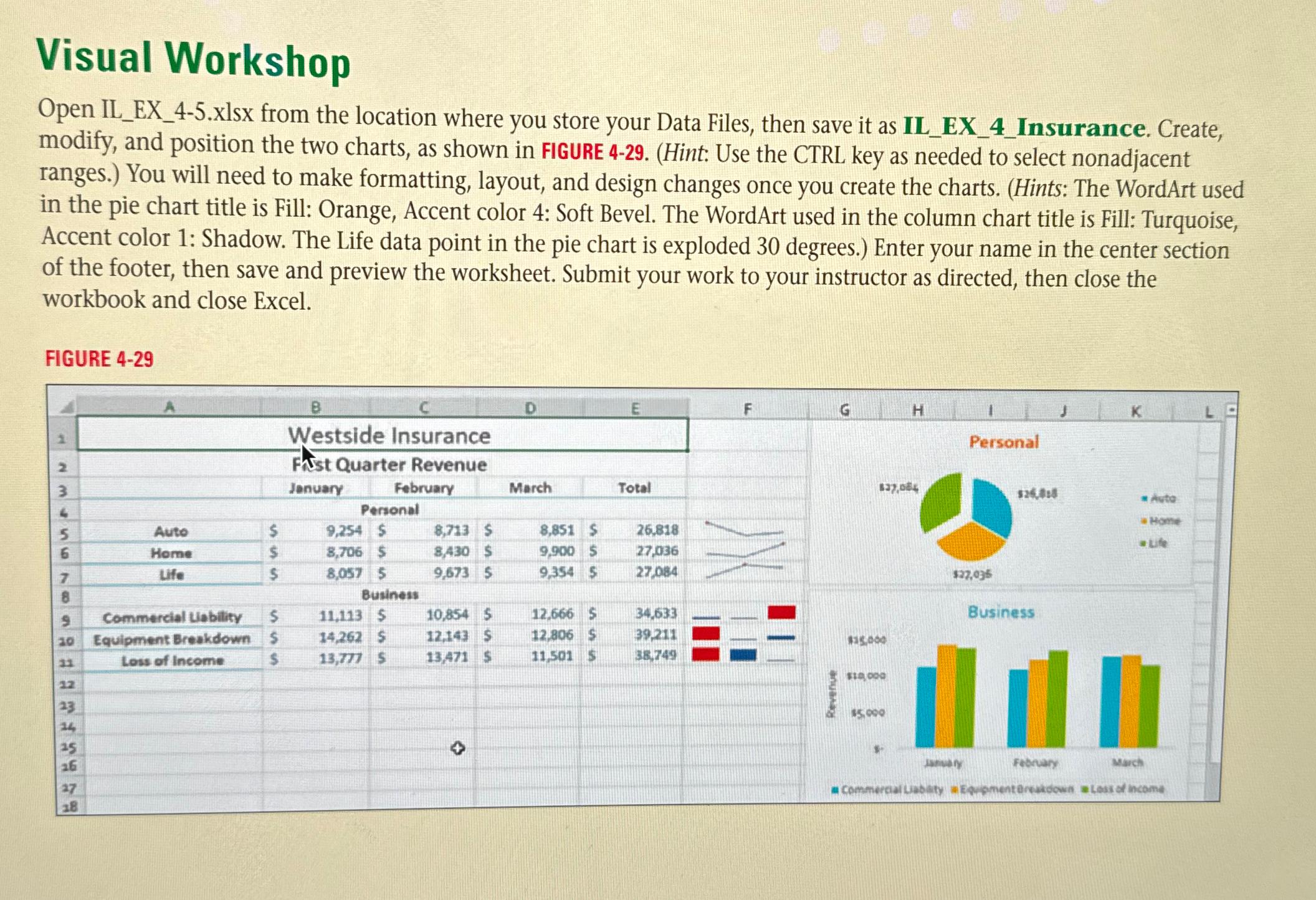  Visual Workshop Open IL_EX_4-5.xlsx from the location where you store your