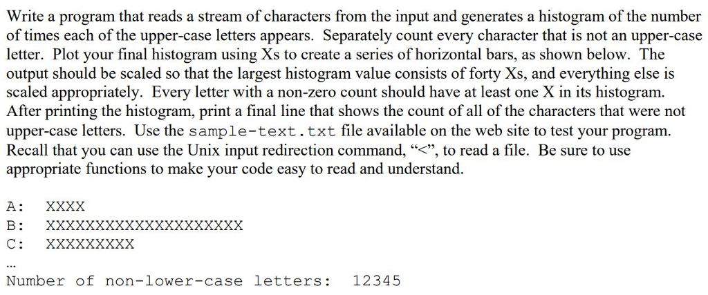 C++: Write a program that reads a stream of characters from the