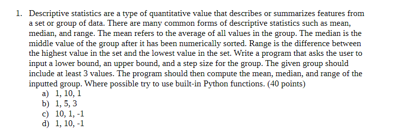 using spyder python write a program for the following: ( Reuse statements)