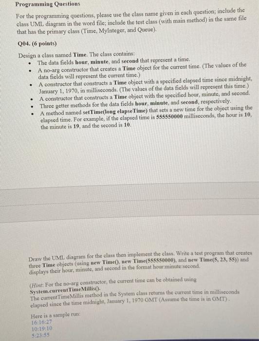 in java language, please help me with this question. comment on the