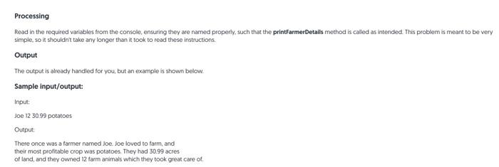 to variables and reading console input. We want to print a nice