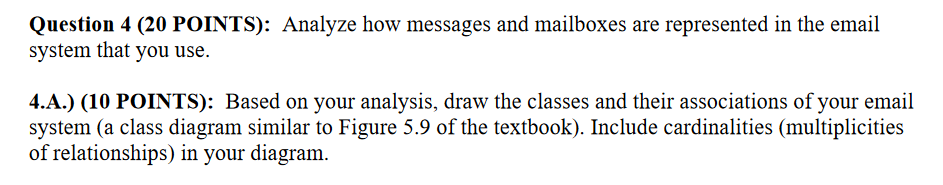 Question 4 (20 POINTS): Analyze how messages and mailboxes are represented