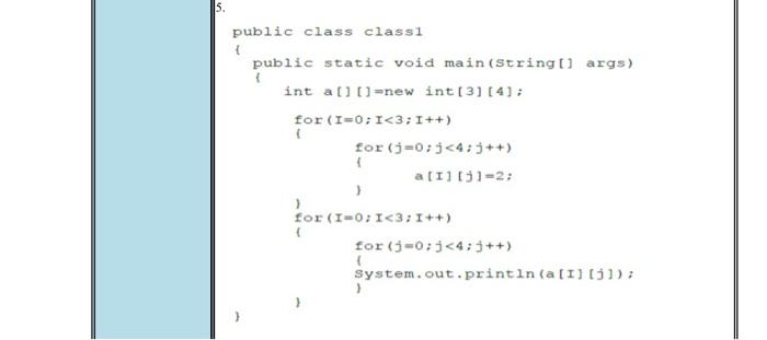 write the output public class midex1 { public static void main (