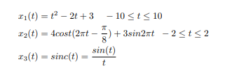x1(t), x2(t), x3(t): Problem 3 For functions 21(t), 12(t), 13(t), write a