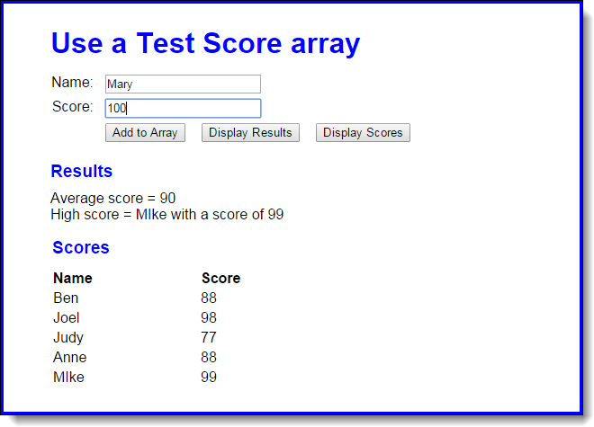 In this exercise, youll work with an array and youll add nodes