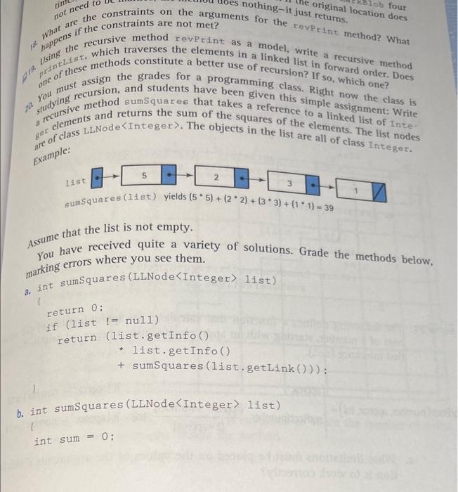 20 sing the recursive method revprint as a model, write a recursive