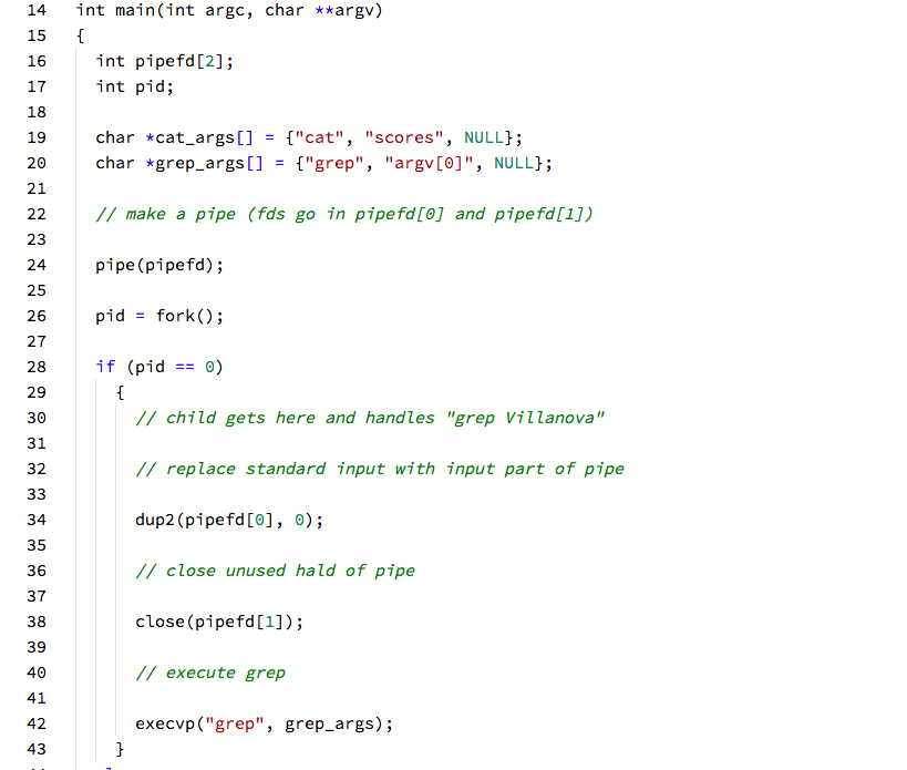 input to grep Lakers , chaining the two programs together. In this