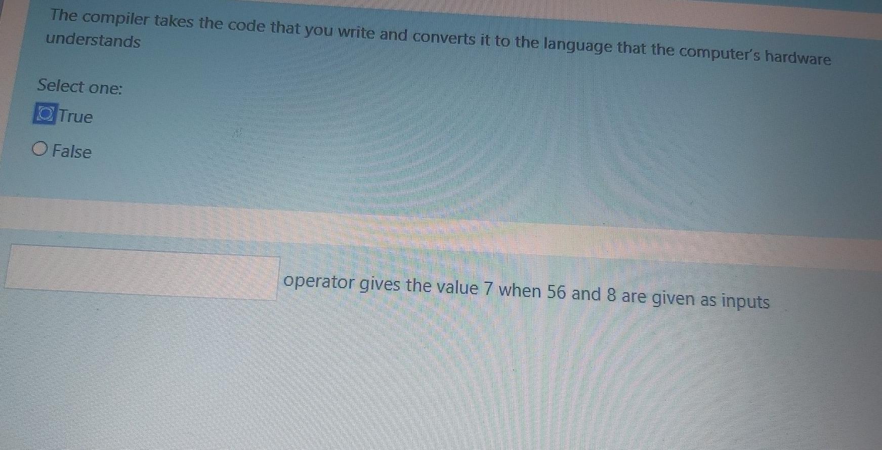 fast The compiler takes the code that you write and converts it