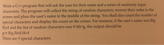  Write a C++ program that will ask the user for their
