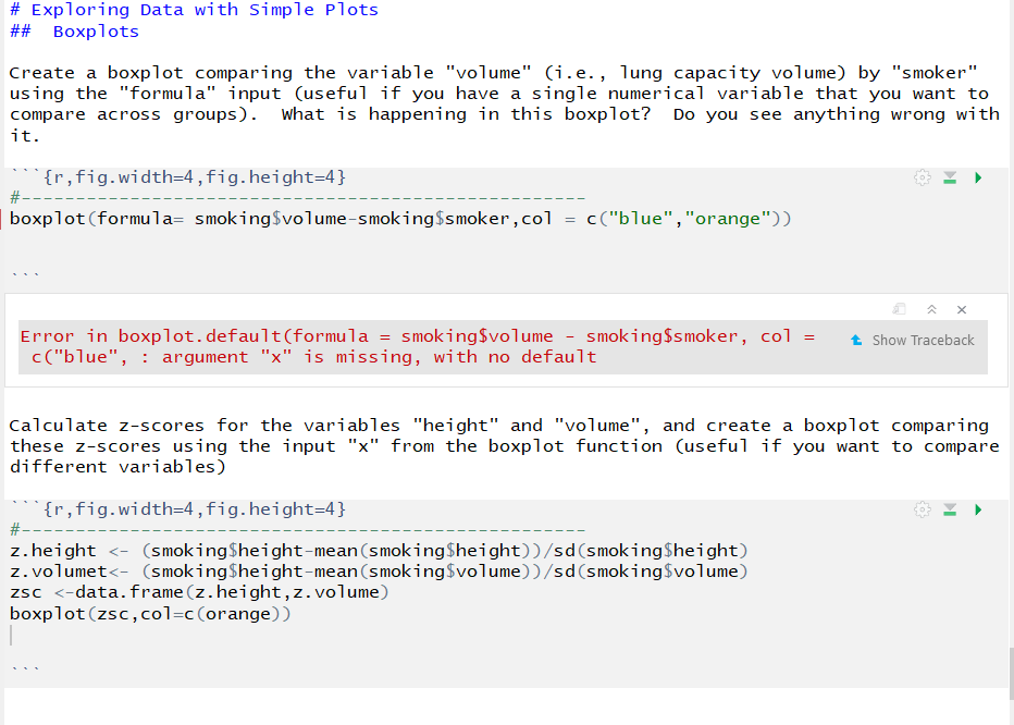  # Exploring Data with Simple Plots ## Boxplots Create a boxplot