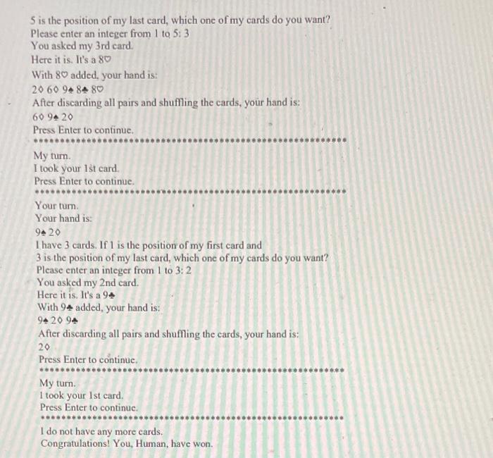 a card from his left neighbour, without seeing the card. Then all