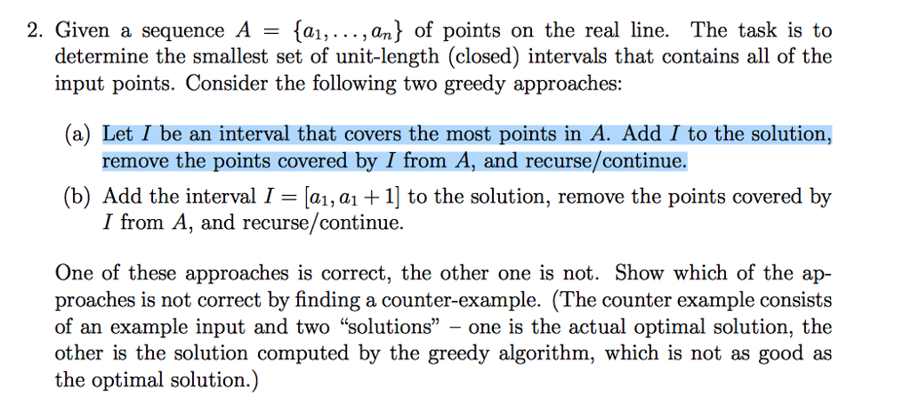 Given a sequence A = {a_1, ..., a_n} of points on