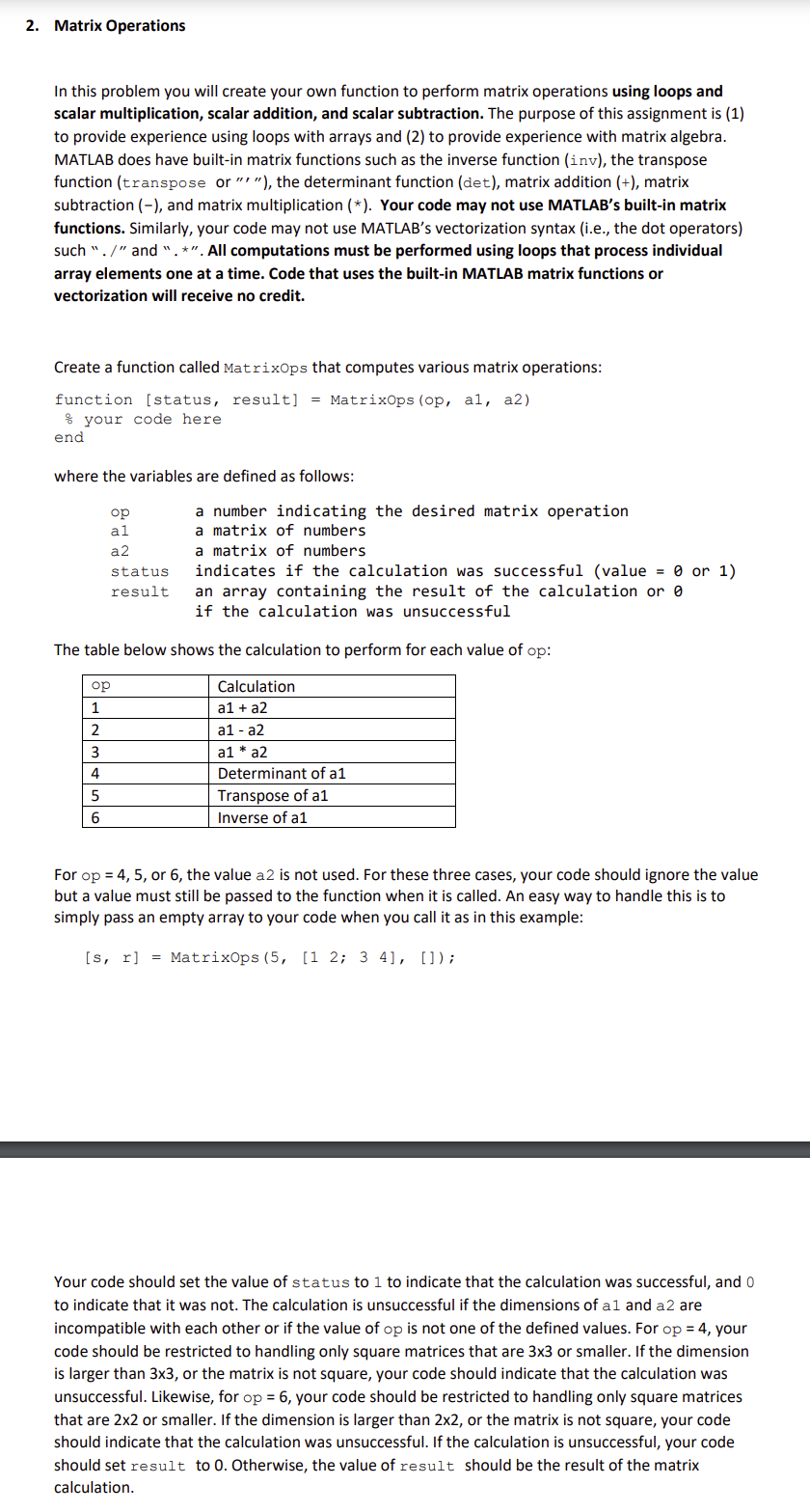  In this problem you will create your own function to perform