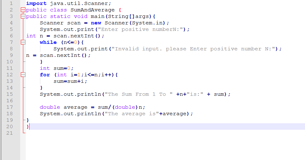 modify this program to complete the same tasks by using "do-while "loop