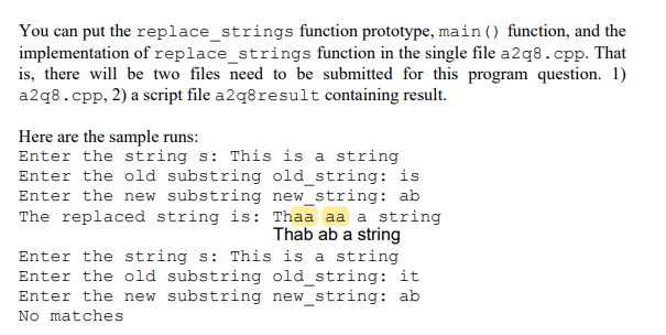 occurrence of a substring old_substring with a new substring new substring in