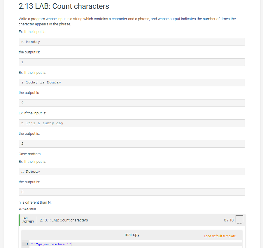 This needs to be in PYTHON language, if you could please explain