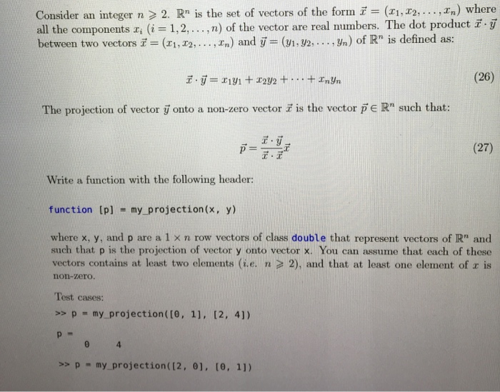 How to write function for this Matlab problem? Consider an integer n