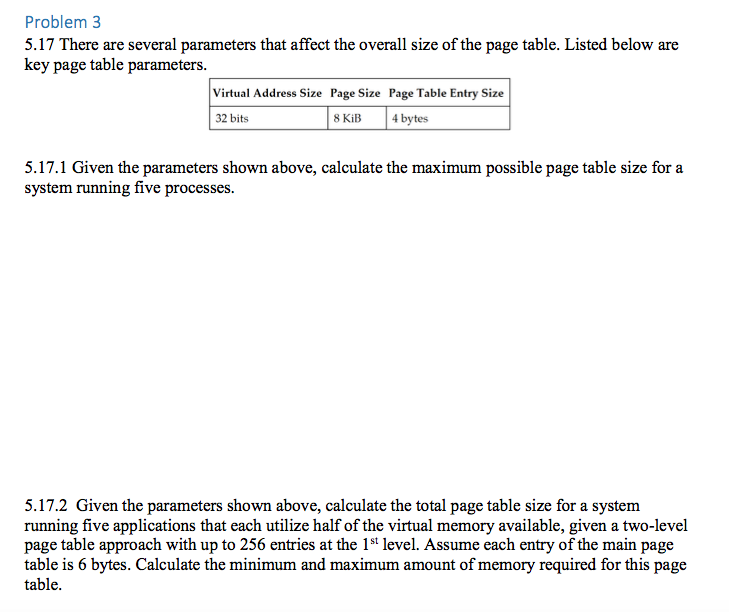  Problem 3 5.17 There are several parameters that affect the overall