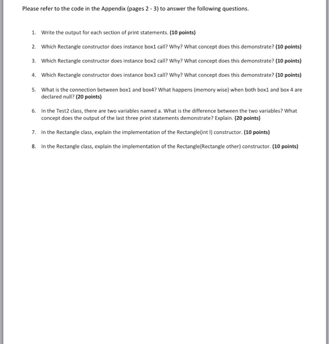  Please refer to the code in the Appendix (pages 2 -